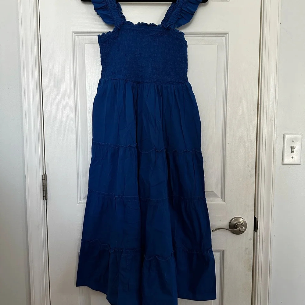 EUC Torrid Royal Blue Ruffle Strap Dress - Picture 1 of 8